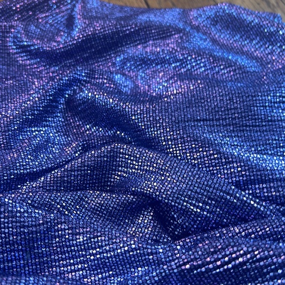 Metallic Purple Mini Dress - Picture 4 of 7